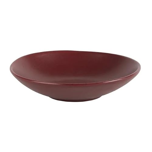 nisbets limited Olympia Build A Bowl Red Flat Bowl - 195x45mm (Box 6) - Space-saving stackable shape offers versatile serving options for busy professional catering and hospitality environments