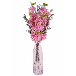 Leaf Design Artificial Flower Display with Vase