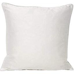 "Riva Paoletti Fiji Polyester Filled Cushion - White - Faux Silk - Matching Piped Edges - Reversible - Hidden Zip Closure - 100% Polyester Case - Machine Washable - 43 x 43cm (17"" x 17"" inches)"