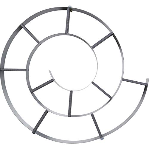Kare Design Wall Shelf Snail, Silver, Grey, Metal, Chip Board, Round, Room Decor, Home Decor, Wall Decoration Living Room, Bedroom, Hallway, 74x82x13 cm (H/W/D)