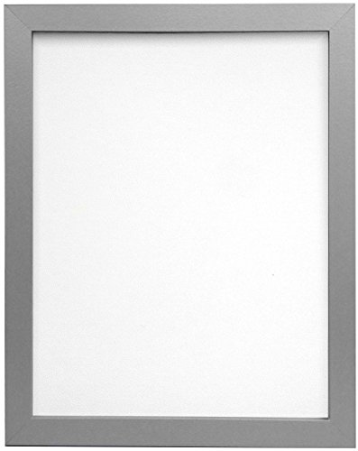 "FRAMES BY POST 25mm wide H7 Silver Picture Photo Frame with White Backing Board 12""x12"""
