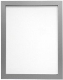 "FRAMES BY POST 25mm wide H7 Silver Picture Photo Frame with White Backing Board 12""x12"""