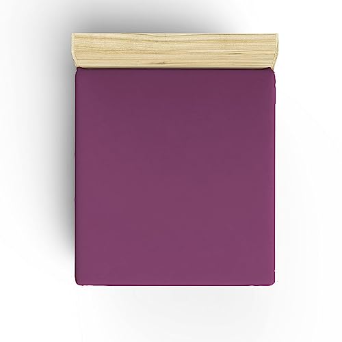 Plum Fitted Sheet 180 x 200 cm