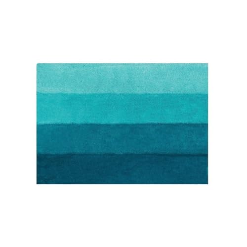 Spirella Bath Mat Microfibre High Pile Fluffy Bath Mat 60 x 90 cm, Turquoise/Petrol