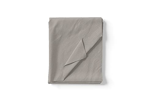 Homemania 13910 Two-Double Sheet, Plain Colour for the Bed, with Grey Cotton Pillowcase, 240 x 290 cm