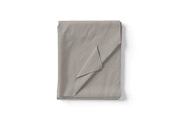 Homemania 13910 Two-Double Sheet, Plain Colour for the Bed, with Grey Cotton Pillowcase, 240 x 290 cm