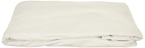 Bed-Fashion Elastane Topper Fitted Sheet, Mako-Satin, White, Double, 140 x 200 cm