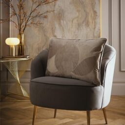 Laurence Llewelyn‑Bowen Venus Desire Cushion 40 x 60cm Mink – Soft Velvet Decorative Design with Piped Edge, Filled Pad Included