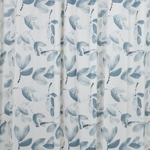 Gedy Curtain 120x200cm Leaves White-Blue