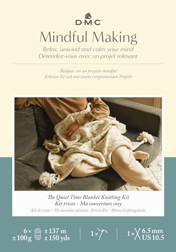 DMC Mindful Making Quiet Time - Blanket Knitting Kit