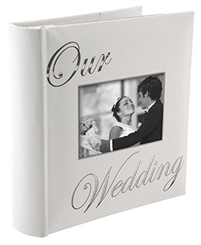 Malden International Designs Our Wedding 2-Up with Memo Space Photo Album, 160-4x6, White