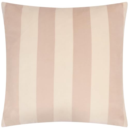 furn. The Ultimate Stripe Cushion Cover (Malted Milk - 45x45cm) - Bold Contrast Stripes Double Sided Soft Matte Velvet Jacquard Decorative Case