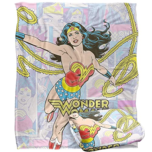 WONDER WOMAN Wonder Collage Silky Touch Super Soft Throw Blanket 152 x 127 cm