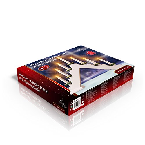 Christmas Gifts Wooden Carving and 7 Lights, 38.5 x 30 x 5.3 cm, 230V, 97568