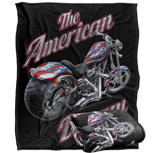 Jq Licensing - James Piazza The American Dream Motorcycle Silky Touch Super Soft Throw Blanket 152 X 127 Cm