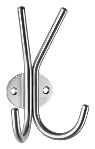 Alco 2846 Double Coat Hook Stainless Steel Approx. 13 cm, silver