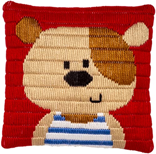 Vervaco Fitted Stitch Cushion Set Outlined, Cotton, Multicoloured, 25 x 25 cm