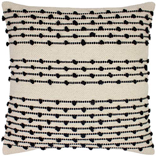 furn. Mossa Polyester Filled Cushion, Natural/Black, 45 x 45cm