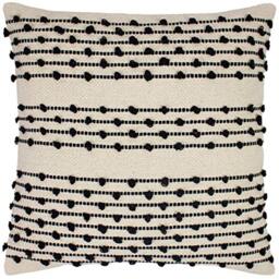 furn. Mossa Polyester Filled Cushion, Natural/Black, 45 x 45cm