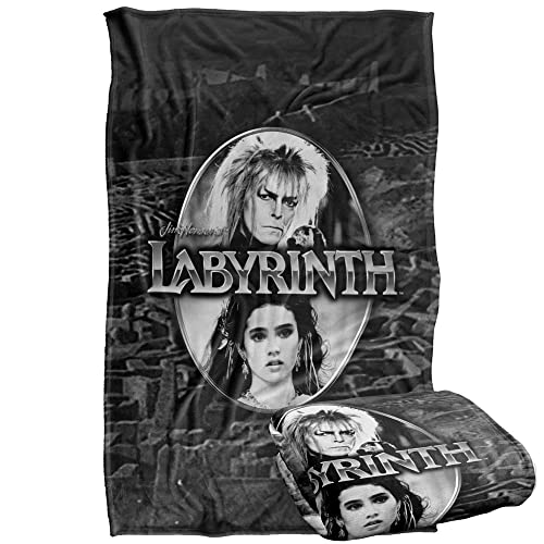 Jim Henson Labyrinth Silver Portrait Maze Silky Touch Super Soft Throw Blanket 91 x 147 Cm