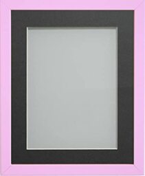 Frame Company Jellybean Range Pink Wooden 24x20 inch Picture Photo Frame with Grey Mount for Image 20x16 inch * Choice of Colours & Sizes* Fitted with Perspex