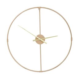 Premier Housewares Wall Clock Gold Frame/Gold Finish Frame Clocks For Living Room/Bedroom/Contemporary Style Round Shaped Design Metal Clocks For Hallways 3 x 60 x 60