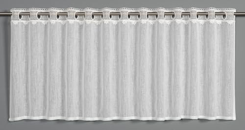 Gardinia Dolly Voile Bistro Curtain, White, 135 x 45 cm