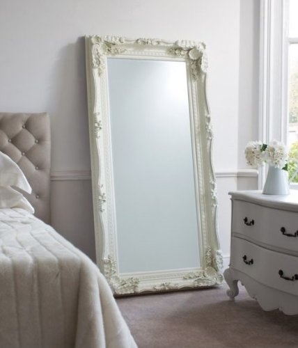 Mirror French Carved Cream Louis LEANER, Wood, 175x89,Ivory,GL042-4