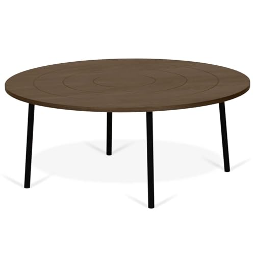 TemaHome Coffee Table, MDF, Wood, Walnut Veneer, 80 x 80 x 35 cm (L-D-H)