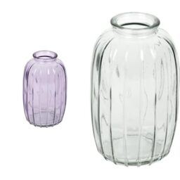 Talking Tables Lilac Glass Bud Vase for flowers, s & Talking Tables Clear Glass Bud Vase for flowers, s Table Decor Bundle