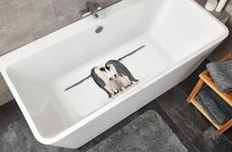 Kleine Wolke Bath Mat PVC White/Black 36 x 92 cm