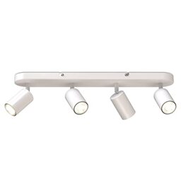B.K.Licht Ceiling Light, 4 Adjustable Spots, GU10 Sockets, Bulbs not Included, Rotatable Spotlight for Kitchen, Dining Room, Bedroom, Metal Spotbar, Flexible Design IP20 230V, 55/21.6 cm, White