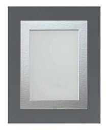 Frame Company Watson Grey Picture Photo Frame fitted with Perspex, A1 with Silver Mount for image size A2