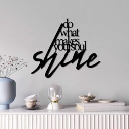 Stylish Black Decorative Metal Wall Accessory, 56 x 47 cm, 100% Metal, 1.5 mm Thickness, Lightweight (0.55 kg), Perfect for Modern Home Decor