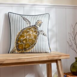 Evans Lichfield Salcombe Turtle Piped Polyester Filled Cushion