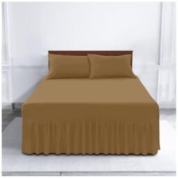 Non Iron Percale Valance Sheet (P) Single Mocha