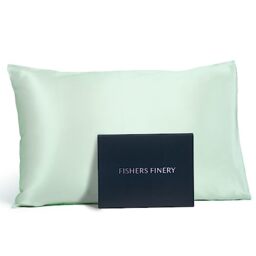 Fishers Finery 100% Pure Mulberry Silk Pillowcase 25mm Light Green Standard