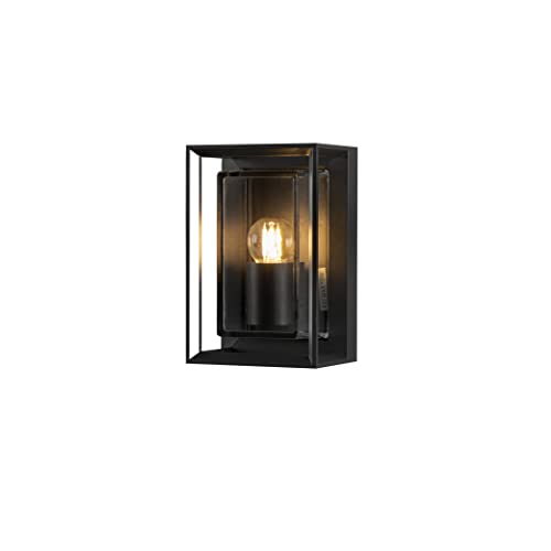 Konstsmide Brindisi IP54 Wall Light In Black With Motion Sensor