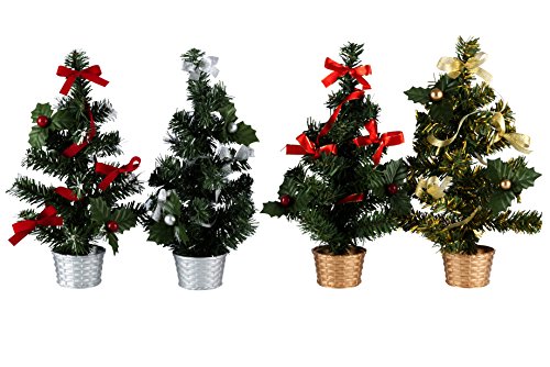 Christmas Gifts 49180 Christmas Tree Decoration 30 cm with 4 Assorted