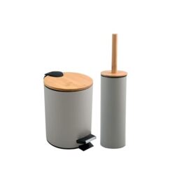 Spirella Adonis Pedal Bin 5 L and Toilet Brush Set Taupe