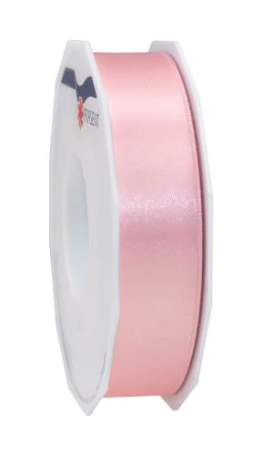 PR??SENT C.E. Pattberg SATIN light pink gift ribbon, 27 yards for Wrapping Gifts, 1 inch width, Ribbon for Decorating & Crafting, Decorative Ribbon for Gifts, for every occasion
