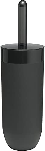 Sealskin Bloom Toilet Brush and Holder, ABS, Black, 10.5 x 36 x 10.5 cm