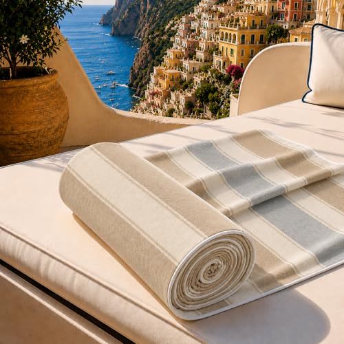 PETTI Artigiani Italiani - Microfibre Beach Towel, Beach or Pool Towel, Beach Towel, Large 90 x 180 cm, Millerighe 36