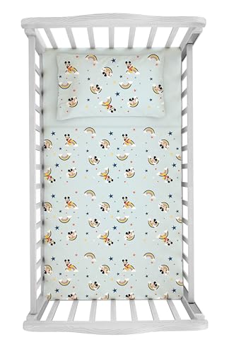 Hermet Crib Sheet Set, Sky Blue, Singola Piccola
