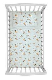 Hermet Crib Sheet Set, Sky Blue, Singola Piccola