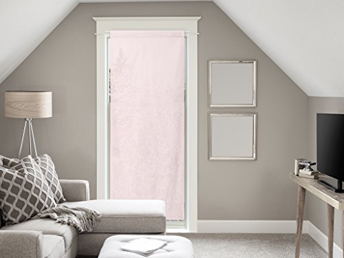 Soleil d'ocre Panama Voile for Door Window Cotton Pink 70 x 200 cm