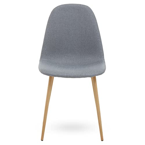 Premier Housewares Modern Design Dining Chair With Ashwood Effect Legs - Comfortable Sturdy Breakfast Room Chairs - Versatile High Back Dining Chair - Restaurant Chair