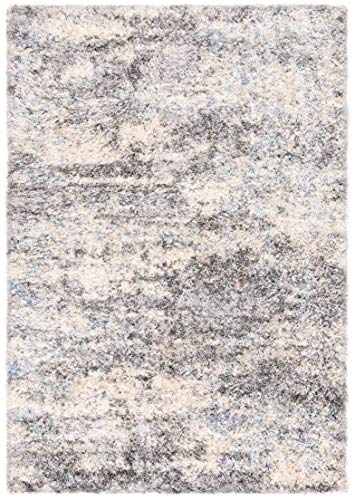 Safavieh Shag Rug for Living Room, Dining Room, Bedroom - Berber Shag Collection, Short Pile, in Grey, 61 X 91 cm