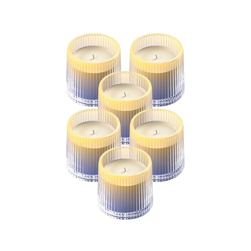 Spaas 6 Pop Unscented Candles, ± 27 Hours, Sunset Blue