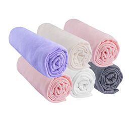 Set of 6 Fitted Sheets 70 x 140 cm Cot Cot Bed 70 x 140 cm - 100% Cotton Jersey - Candy - Stretchy & Breathable - Healthy Sleep - Brand Easy Dort - Oeko-Tex - Quality - Made in Europe